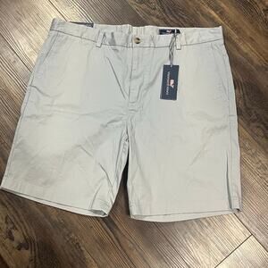 Vineyard Vines Men’s 9” Stretch Breaker Shorts Chino Gray Size